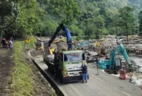 Jalan Lembah Anai mulai diuji coba untuk motor 8–10 Desember 2025 dengan jadwal terbatas pagi dan sore. (Foto: BPJN Sumbar)