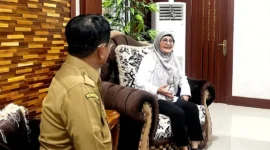 Bupati Padang Pariaman John Kenedy Azis menerima audiensi BPBPK Sumbar, Senin (29/12/2025). (Foto: Kominfo Padang Pariaman)
