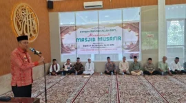 Wakil Wali Kota Payakumbuh Elzadaswarman meresmikan Masjid Musafir Payakumbuh di Jalan By Pass, Kelurahan Kubu Gadang, Kamis (18/12/2025). (Foto: MC Payakumbuh)