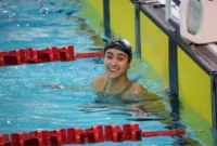 Atlet Renang Putri Indonesia, Masniari Wolf kembali mengharumkan Tanah Air di ajang SEA Games 2025, dengan meraih medali emas pada final cabang renang 50 meter gaya punggung putri. (Foto: Herry/kemenpora go.id)
