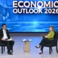 Menteri Keuangan (Menkeu) Purbaya Yudhi Sadewa memaparkan arah kebijakan ekonomi nasional dalam program Economic Outlook 2026 Kompas TV, Selasa (16/12). (Foto: Kemenkeu)