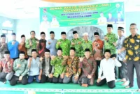 Wakil Wali Kota Padang, Maigus Nasir Muscab DMI Kecamatan Pauh di Masjid Al Muttaqin Muhammadiyah, Cupak Tangah, Sabtu (27/12/2025). (Foto: Prokopim Padang)