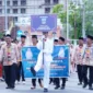 Kontingen MTQ Nasional ke-41 Tingkat Provinsi Sumbar mengikuti pawai ta’aruf melintasi sejumlah ruas jalan utama Kota Bukittinggi, Sabtu (13/12/2025). (Foto: Pemko Bukittinggi)