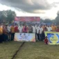 Bupati Dharmasraya, Annisa Suci Ramadhani membuka Turnamen Sepak Bola Bupati Cup I di Lapangan Sepak Bola Nagari Ampang Kuranji, Kecamatan Koto Baru, Sabtu (13/12/2025). (Foto: Pemkab Dharmasraya)