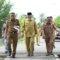 Gubernur Mahyeldi saat kegiatan Refleksi Sektor Pertanian Sumbar yang digelar di Aula Kantor Disbuntanhor) Sumbar, Selasa (30/12/2025). (Foto: ADPSB)