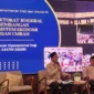 Dirjen PE2HU, Jaenal Effendi dalam agenda Penguatan Tata Kelola dan Penyerahan Alokasi Anggaran Operasional Haji di Jakarta, Rabu (14/1/2026). (Foto: Kemenhaj)