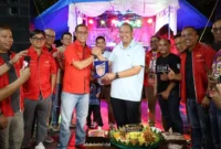 Wali Kota Pariaman Yota Balad mengapresiasi Anniversary ke-9 Innova Community Sumbar dan peluncuran logo baru di Kota Pariaman, Sabtu (17/1/2026). (Foto: Kominfo Kota Pariaman)