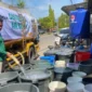 Baznas Padang menyalurkan air bersih sebanyak 208.000 liter untuk warga terdampak kekeringan  di sejumlah wilayah Kota Padang. (Foto: Baznas Padang)