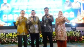 Bupati Tanah Datar, Eka Putra mengikuti Rakornas Sinergi Pelaksanaan Program dan Kegiatan Urusan Pemerintahan Umum di Daerah di Ballroom Hotel Pullman Jakarta Central Park, Kamis (15/1/2026). (Foto: Prokopim Tanah Datar)