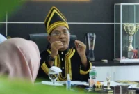 Bupati Padang Pariaman John Kenedy Azis mempresentasikan program unggulan kebudayaan di hadapan dewan juri nasional, Jumat (9/1/2026). (Foto: Kominfo Padang Pariaman)