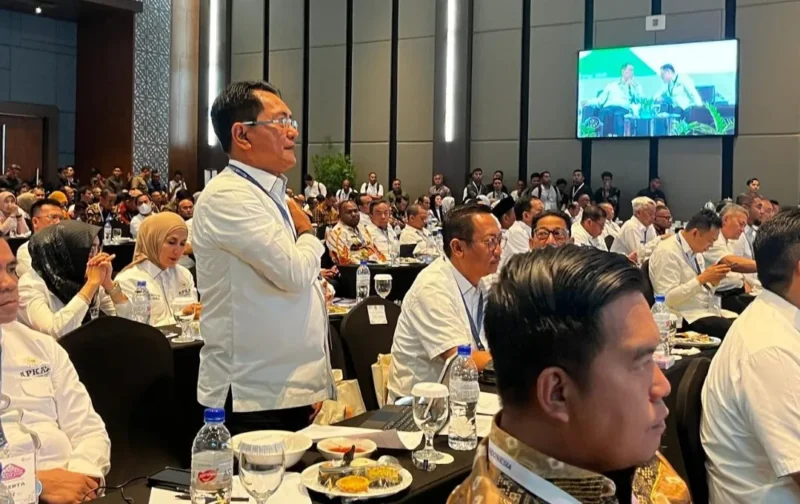 Bupati Padang Pariaman, John Kenedy Azis menghadiri Rakernas APKASI XVII di Kota Batam. (Foto: Diskominfo Padang Pariaman)