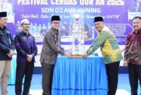 Wakil Wali Kota Bukittinggi, Ibnu Asis membuka secara resmi Festival Cerdas Qur’an SD Negeri se-Kota Bukittinggi 2026 di Aula RRI Kota Bukittinggi, Kamis (29/1/2026). (Foto: Diskominfo Bukittinggi)