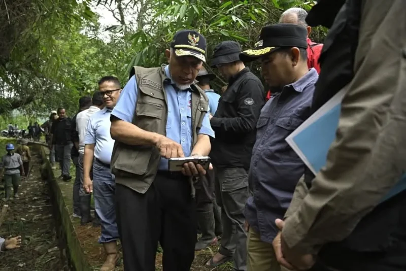 Pemprov Sumbar menyiapkan anggaran Rp2 miliar untuk pembenahan saluran irigasi Banda Gadang di Kabupaten Solok. (Foto: ADPSB)