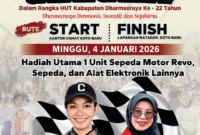 Pemkab Dharmasraya akan menggelar jalan santai dalam rangka memeriahkan HUT Kabupaten Dharmasraya ke-22 pada Minggu (4/1/2026). (Foto: Pemkab Dharmasraya)