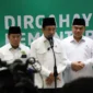 Menteri Agama Nasaruddin Umar memberikan keterangan pers usai memimpin upacara Hari Amal Bakti ke-80 Kemenag, di Jakarta, Sabtu (3/1/2026). (Foto: Kemenag/Akmalul Iman)