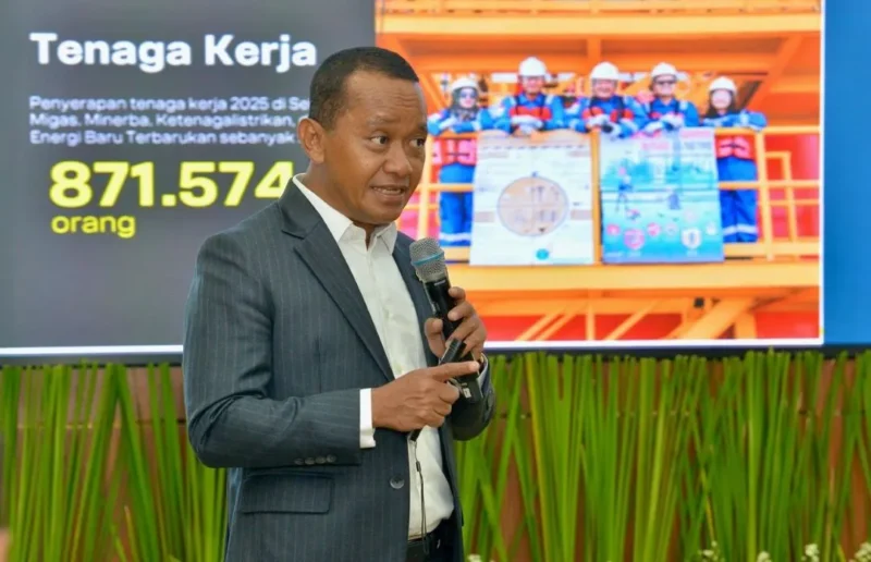 Menteri Energi dan Sumber Daya Mineral (ESDM) Bahlil Lahadalia dalam Konferensi Pers Capaian Kinerja Sektor ESDM Tahun 2025 di Jakarta. (Foto: Kementerian ESDM)