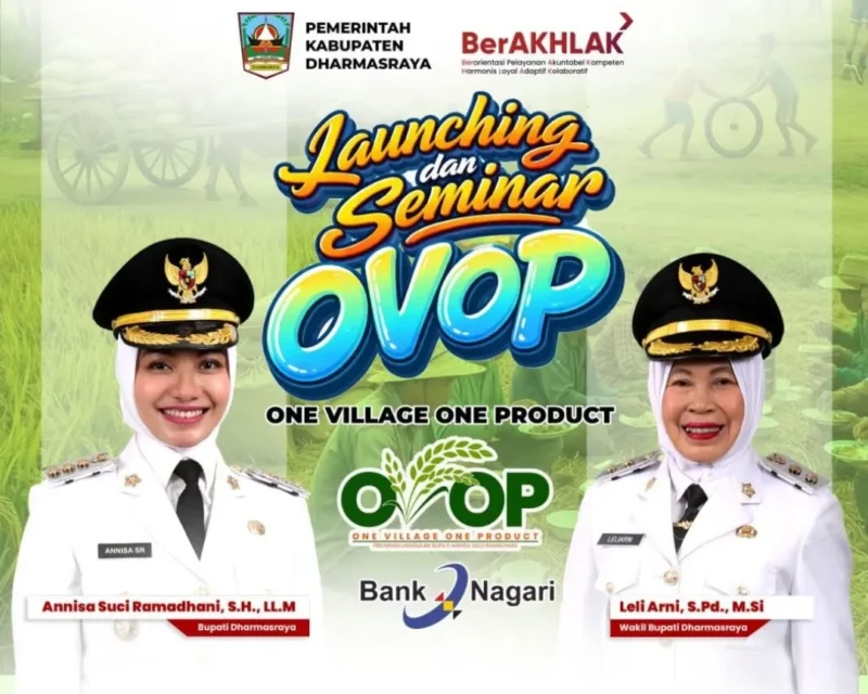 Pemkab Dharmasraya akan meluncurkan program OVOP untuk memperkuat ekonomi nagari berbasis potensi lokal. (Foto: Pemkab Dharmasraya)