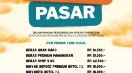Pemko Padang Panjang kembali menggelar operasi pasar untuk menekan laju inflasi pada Kamis (29/1/2026) di Gedung M Sjafei. (Foto: Kominfo Padang Panjang)