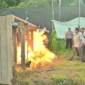 Tim Terpadu Pencegahan dan Penertiban PETI Sumbar memusnahkan barang bukti aktivitas tambang emas ilegal di Jorong Lubuk Aro, Nagari Padang Matinggi Utara, Kamis (15/1/2025). (Foto: ADPSB)