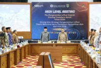 Wakil Wali Kota Pariaman, Mulyadi menghadiri High Level Meeting (HLM) TPID Sumbar 2026 di Aula Anggun Nan Tongga Kantor Perwakilan Bank Indonesia, Kamis (22/1). (Foto: Kominfo Kota Pariaman)
