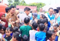 Suasana peresmian Program Bantuan Bencana Penyediaan Air Bersih di Perumahan Griya Bukit Sejahtera, Korong Surantiah Parak Pisang, Nagari Sungai Buluah Utara, Kecamatan Batang Anai, Selasa (20/1/2026). (Foto: Kominfo Padang Pariaman)
