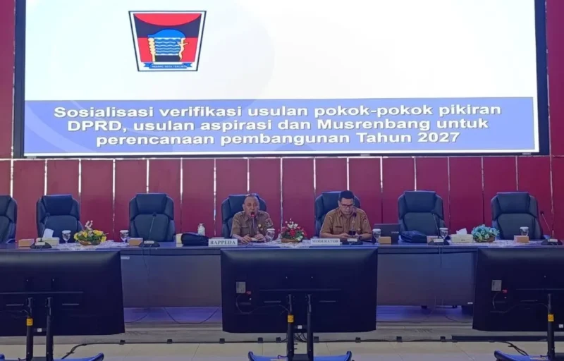 Pemko Padang menggelar sosialisasi sinkronisasi penginputan Pokir DPRD 2027 di Balai Kota Padang, Selasa (27/1/2026). (Foto: Diskominfo Padang)