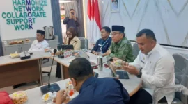 Wakil Wali Kota Padang Maigus Nasir mengikuti Rakor Pemulihan Pascabencana Sumatera secara daring dari Gedung Bapenda Padang, Jumat (9/1/2026). (Foto: Diskominfo Padang)