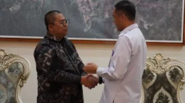 Wali Kota Padang Panjang, Hendri Arnis bersama Kakanim Agam, Kizlar Assad di Rumah Dinas Wali Kota Padang Panjang, Kamis (22/1/2026). (Foto: Kominfo Padang Panjang)