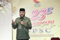 Wali Kota Padang Fadly Amran menghadiri Anniversary ke-23 Komunitas SPSC di Hotel Rangkayo Basa, Minggu (18/1/2026). (Foto: Prokopim Padang)