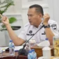Wali Kota Pariaman Yota Balad mengikuti Rapat Koordinasi Pembahasan Alokasi Tambahan TKD 2026 melalui zoom meeting di Ruang Kerja Wali Kota, Rabu (21/1/2026). (Foto: Kominfo Kota Pariaman)