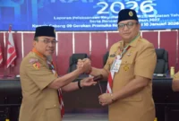Wakil Wali Kota Padang Maigus Nasir membuka Rakercab Gerakan Pramuka Kota Padang di Balai Kota Padang, Aie Pacah, Sabtu (10/1/2026). (Foto: Prokopim Padang)