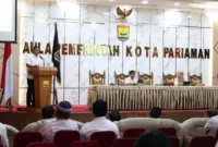 Wakil Wali Kota Pariaman Mulyadi membuka Orientasi Penyusunan RKPD Tahun 2027 di Aula Balaikota Pariaman, Rabu (14/1/2026). (Foto: Kominfo Kota Pariaman)