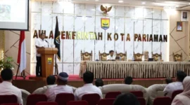 Wakil Wali Kota Pariaman Mulyadi membuka Orientasi Penyusunan RKPD Tahun 2027 di Aula Balaikota Pariaman, Rabu (14/1/2026). (Foto: Kominfo Kota Pariaman)