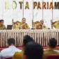 Wakil Wali Kota Pariaman Mulyadi membuka Sosialisasi Implementasi dan Pemanfaatan DTSEN bagi seluruh OPD, Camat serta Kepala Desa dan Lurah se-Kota Pariaman, di Aula Balai Kota Pariaman, Selasa (13/1/2026). (Foto: Kominfo Pariaman)