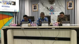Bupati Pessel Hendrajoni memaparkan pembangunan Manajemen Talenta ASN di hadapan jajaran BKN, Kamis (12/2). (Foto: Pemkab Pessel)