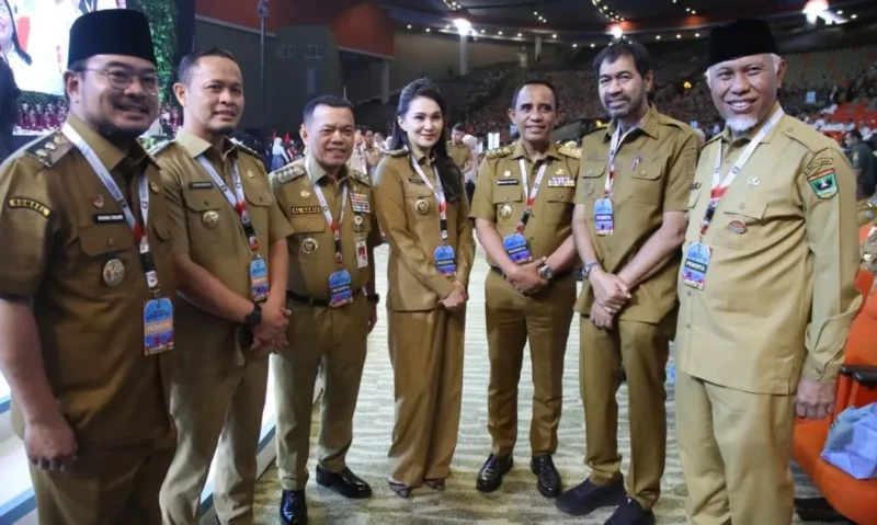 Gubernur Sumbar, Mahyeldi Ansharullah saat menghadiri Rakornas Pemerintah Pusat dan Daerah 2026 di Sentul International Convention Center (SICC), Bogor, Senin (2/2/2026). (Foto: ADPSB)