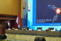 Anggota Tim Hisab Rukyat Kemenag, Cecep Nurwendaya, memaparkan secara komprehensif data astronomis posisi hilal pada 29 Sya’ban 1447 H. (Foto: Firmandan Wijaya/Kemenag)