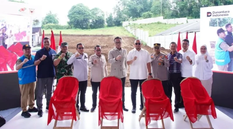 Groundbreaking Huntap Danantara di Kecamatan Rambatan, Kabupaten Tanah Datar, resmi dimulai, Kamis (19/2/2026). (Foto: Prokopim Tanah Datar)