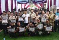 Wali Kota Padang Fadly Amran menghadiri peresmian Huntara Mandiri di Kelurahan Kapalo Koto, Kamis (5/2/2026). (Foto: Prokopim Padang)