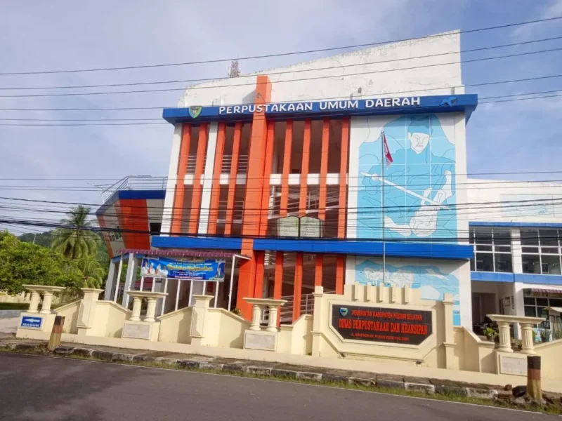 Kantor Dinas Perpustakaan dan Kearsipan Pessel terlihat berdiri megah. (Foto: Dok. Niks)