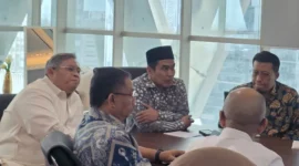 Direktorat Jenderal PE2HU Kemenhaj menerima kunjungan Sekretaris Kementerian Pariwisata di kantor pusat Jakarta, Jumat (20/2). (Foto: Kemenhaj)