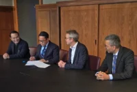 Penandatanganan Lol antara Kemenag dan Leiden University. (Foto: Kemenag)