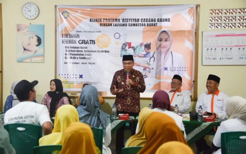 Wakil Wali Kota Padang Maigus Nasir mengapresiasi hadirnya Klinik Pratama Aisyiyah Gaung, Kamis (12/2/2026). (Foto: Prokopim Padang)