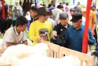 Wakil Wali Kota Solok, Suryadi Nurdal membuka Kontes Ternak di Taman Pramuka Kota Solok, Minggu (1/2/2026). (Foto: Prokopim Solok)
