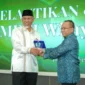 Gubernur Sumbar Mahyeldi menghadiri pelantikan pengurus METI Wilayah Sumbar di Auditorium Gubernuran, Jumat (6/2/2026). (Foto: ADPSB)