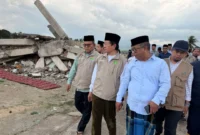 Menteri Agama Nasaruddin Umar ketika berkunjung ke Pesantren Najmul Hidayah, Bireuen, Desember lalu. (Foto: Kemenag)
