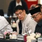 Menteri Keuangan Purbaya Yudhi Sadewa dalam Rapat Koordinasi Satgas Pemulihan Pasca Bencana Sumatera di Senayan, Rabu (18/2/2026). (Foto: Kemenkeu)
