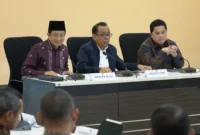 Menteri Agama Nasaruddin Umar dalam Rapat Tingkat Menteri Program Prioritas Olahraga Nasional. (Foto: Fadhlillah Hafizhan M/Kemenag)