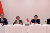 Menteri ESDM Bahlil Lahadalia dalam keterangan pers di Washington DC, Jumat (20/2). (Foto: Kementerian ESDM)