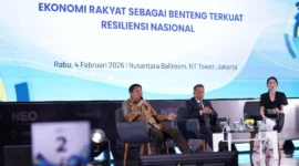 Menteri PKP Maruarar Sirait dalam forum Nusantara Economic Outlook 2026, Rabu (4/2/2026). (Foto: Kementerian PKP)